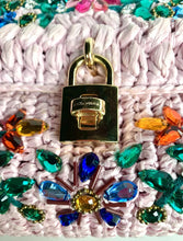 Load image into Gallery viewer, DOLCE & GABBANA PINK RAFFIA CRYSTAL BAG