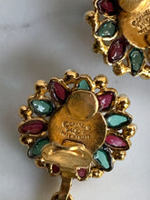 Load image into Gallery viewer, CHANEL RARE GRIPOIX MASSIVE 1994 MUGHAL "DANCING" DANGLE HOOP EARRINGS