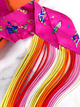 Load image into Gallery viewer, HERMES SILK FRINGED TWILLY PINK EX-LIBRIS LES PARISIENNES