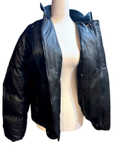 Load image into Gallery viewer, HERMES BLACK LEATHER PUFFER DOWN JACKET COAT $16,000 NEW TAGS