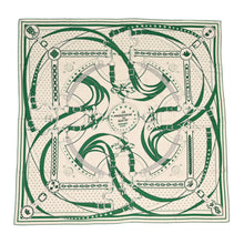 Load image into Gallery viewer, HERMES GREEN LA PROMENADE DU MATIN CASHMERE SILK SHAWL NEW WITH TAGS