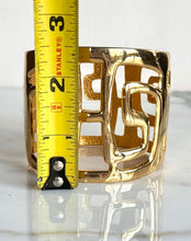 Load image into Gallery viewer, FRENCH 1980s RARE GOLD TONE BRACELET CUFF
