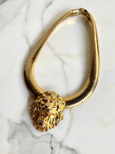 Load image into Gallery viewer, MASSIVE 1980s LION OMEGA TUBOGAS VINTAGE CHUNKY NECKLACE