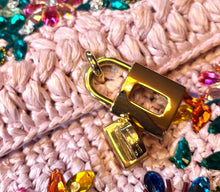Load image into Gallery viewer, DOLCE & GABBANA PINK RAFFIA CRYSTAL BAG