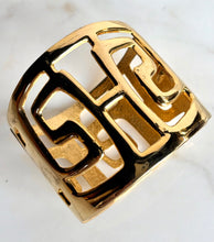 Load image into Gallery viewer, FRENCH 1980s RARE GOLD TONE BRACELET CUFF