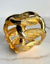 Load image into Gallery viewer, FRENCH 80s DESIGNER MASSIVE GOLD TONE CUFF