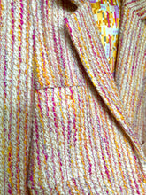 Load image into Gallery viewer, CHANEL 2001 LESAGE PINK TWEED JACKET BELT w/ EXTRAVAGANT COCO LINING