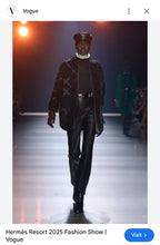 Load image into Gallery viewer, HERMÈS 2025 CASHMERE LEATHER PEACOAT JACKET NEW