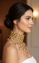 Load image into Gallery viewer, POGGI PARIS CHOKER BIB NECKLACE EARRING SPECTACULAR SET VINTAGE 1980’s.