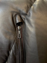 Load image into Gallery viewer, HERMES BLACK LEATHER PUFFER DOWN JACKET COAT $16,000 NEW TAGS