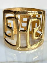 Load image into Gallery viewer, FRENCH 1980s RARE GOLD TONE BRACELET CUFF