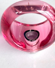 Load image into Gallery viewer, BON BON RING PINK RESIN WITH PINK CZ