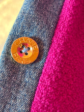Load image into Gallery viewer, CHANEL 1991 AUTUMN HOT PINK BOUCLE TWEED DENIM JEAN CONTRAST JACKET