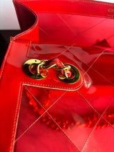 Load image into Gallery viewer, CHANEL 1995 RED PATENT PVC RUNWAY MAXI JUMBO VINTAGE BAG
