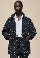 Load image into Gallery viewer, HERMES NAVY BLUE CHAÎNE D’ANCRE REVERSIBLE PARKA JACKET QUILTED COAT