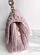 Load image into Gallery viewer, DOLCE & GABBANA PINK RAFFIA CRYSTAL BAG