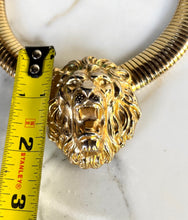 Load image into Gallery viewer, MASSIVE 1980s LION OMEGA TUBOGAS VINTAGE CHUNKY NECKLACE
