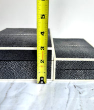 Load image into Gallery viewer, SHAGREEN GALUCHAT STINGRAY SET OF 2 VINTAGE BOXES ART DECO STYLE