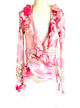 Load image into Gallery viewer, BLUMARINE ANNA MOLINARI VINTAGE 2000s SILK CHIFFON BLOUSE