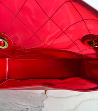Load image into Gallery viewer, CHANEL 1995 RED PATENT PVC RUNWAY MAXI JUMBO VINTAGE BAG