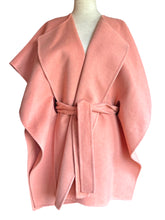 Load image into Gallery viewer, HERMÈS BABY CASHMERE PONCHO CAPE JACKET LAMBSKIN PINK PEACH NEW WITH TAGS