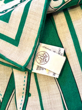 Load image into Gallery viewer, HERMES GREEN LA PROMENADE DU MATIN CASHMERE SILK SHAWL NEW WITH TAGS