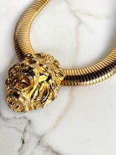 Load image into Gallery viewer, MASSIVE 1980s LION OMEGA TUBOGAS VINTAGE CHUNKY NECKLACE