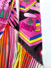 Load image into Gallery viewer, HERMES RARE PINK FRINGED SILK TWILLY LA SOURCE DE PEGASE