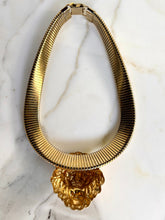 Load image into Gallery viewer, MASSIVE 1980s LION OMEGA TUBOGAS VINTAGE CHUNKY NECKLACE