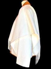 Load image into Gallery viewer, HERMES FRINGE DOUBLE FACE CASHMERE LAMBSKIN JACKET COAT PONCHO CAPE $10,000