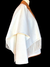 Load image into Gallery viewer, HERMES FRINGE DOUBLE FACE CASHMERE LAMBSKIN JACKET COAT PONCHO CAPE $10,000