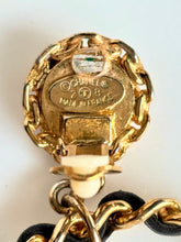 Load image into Gallery viewer, CHANEL XXL 1992 GRIPOIX PEARL LEATHER HOOP EARRINGS