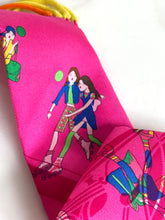 Load image into Gallery viewer, HERMES SILK FRINGED TWILLY PINK EX-LIBRIS LES PARISIENNES