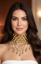 Load image into Gallery viewer, POGGI PARIS CHOKER BIB NECKLACE EARRING SPECTACULAR SET VINTAGE 1980’s.