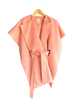 Load image into Gallery viewer, HERMÈS BABY CASHMERE PONCHO CAPE JACKET LAMBSKIN PINK PEACH NEW WITH TAGS