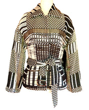 Load image into Gallery viewer, OSCAR DE LA RENTA RUNWAY METALLIC TWEED INSULATED SILK WOOL JACKET COAT