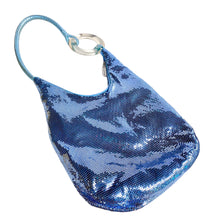 Load image into Gallery viewer, WHITING AND DAVIS ICONIC METALLIC CHAIN MESH LUCITE BAG