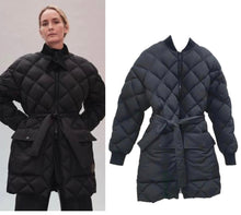 Load image into Gallery viewer, HERMÈS LONG DIAMOND QUILTED DOWN PUFFER COAT JACKET NEW $4,425