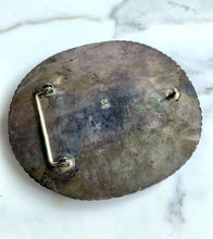 Load image into Gallery viewer, GENUINE MASSIVE TURQUOISE STERLING SILVER BUCKLE SIGNED w/2 BELT STRAPS