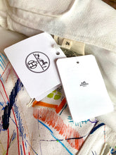 Load image into Gallery viewer, HERMÈS EMBROIDERED CHEVALOSCOPE DENIM JACKET 2023 NEW WITH TAGS $5,500