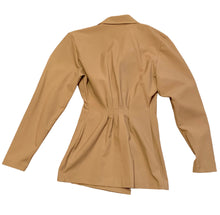 Load image into Gallery viewer, NULLE PART AILLEURS BAUDURET ICONIC TAN ELASTIC 1980s JACKET SKIRT SET