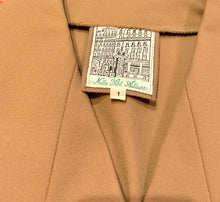 Load image into Gallery viewer, NULLE PART AILLEURS BAUDURET ICONIC TAN ELASTIC 1980s JACKET SKIRT SET