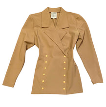 Load image into Gallery viewer, NULLE PART AILLEURS BAUDURET ICONIC TAN ELASTIC 1980s JACKET SKIRT SET