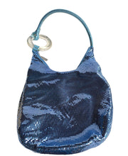 Load image into Gallery viewer, WHITING AND DAVIS ICONIC METALLIC CHAIN MESH LUCITE BAG
