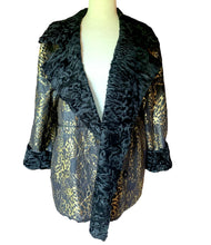 Load image into Gallery viewer, OSCAR DE LA RENTA ASTRAKHAN LAMB FUR LEATHER PREFALL 2014-15 JACKET COAT NEW