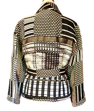 Load image into Gallery viewer, OSCAR DE LA RENTA RUNWAY METALLIC TWEED INSULATED SILK WOOL JACKET COAT