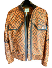 Load image into Gallery viewer, HERMES EQUESTRIAN PRINTED LEATHER BOMBER JACKET NEW
