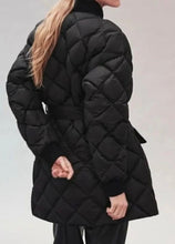 Load image into Gallery viewer, HERMÈS LONG DIAMOND QUILTED DOWN PUFFER COAT JACKET NEW $4,425