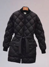 Load image into Gallery viewer, HERMÈS LONG DIAMOND QUILTED DOWN PUFFER COAT JACKET NEW $4,425