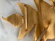 Load image into Gallery viewer, CHANEL 1990 AUTUMN MASSIVE GILT LEAF BROOCH RARE 18.5 cm
